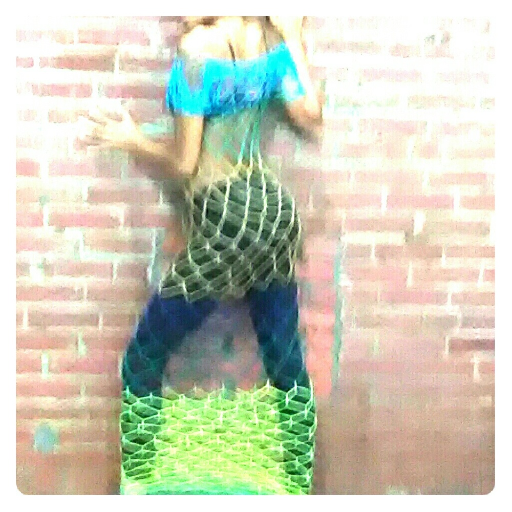 Mermaid crochet net dress
